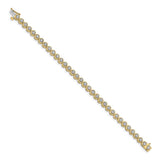 14k Diamond Circle Link Bracelet-WBC-BM4652-050-YA