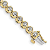 14k Diamond Circle Link Bracelet-WBC-BM4652-050-YA