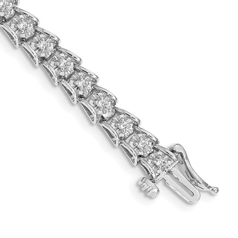 14k White Gold Diamond Fancy Bracelet-WBC-BM4654-063-WA