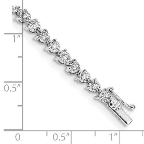 14k White Gold Diamond Bracelet-WBC-BM4655-100-WA