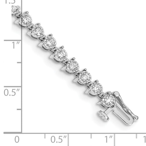 14k White Gold Diamond Bracelet-WBC-BM4656-200-WA