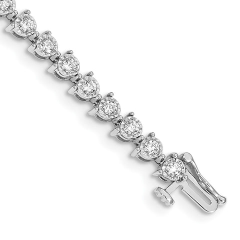 14k White Gold Diamond Bracelet-WBC-BM4656-200-WA