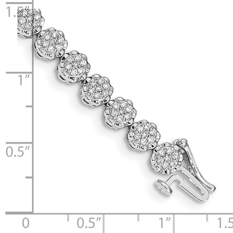 14k White Gold Diamond Bracelet-WBC-BM4660-163-WA