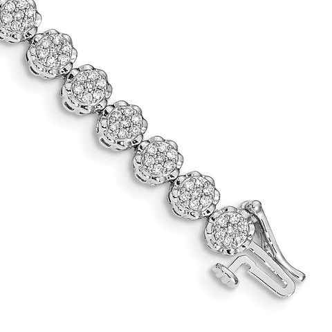 14k White Gold Diamond Bracelet-WBC-BM4660-163-WA