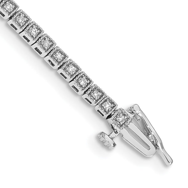 14k White Gold Diamond Bracelet-WBC-BM4664-050-WA