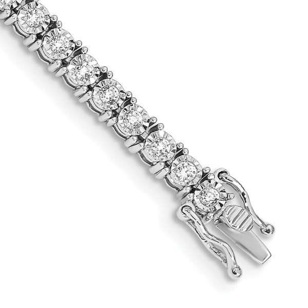 14k White Gold Illusion Setting Diamond Bracelet-WBC-BM4673-200-WA