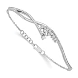 14k White Gold Polished Fancy Florina Diamond 7 inch Bracelet-WBC-BM6790-050-WA