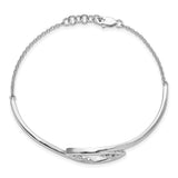 14k White Gold Fancy Round Diamond 7in w/.5in ext Bracelet-WBC-BM6826-012-WA