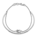 14k White Gold Polished Teardrop Bar Diamond 7in Bracelet-WBC-BM6829-037-WA