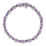 14k White Gold Amethyst Bracelet-WBC-BM7146-AM-W