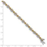 14k White Gold Citrine Bracelet-WBC-BM7146-CI-W