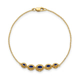 14k Marquise Sapphire Bracelet-WBC-BM7200-SA-Y