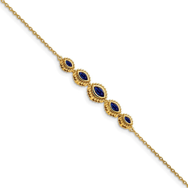 14k Marquise Sapphire Bracelet-WBC-BM7200-SA-Y