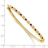 14k Garnet and Diamond Bangle-WBC-BM7222-GA-011-YA