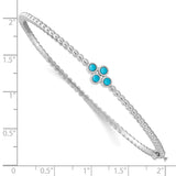 14k White Gold Turquoise Bangle-WBC-BM7414-BTQ-W