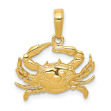 10k Blue Crab Pendant-WBC-10C3413