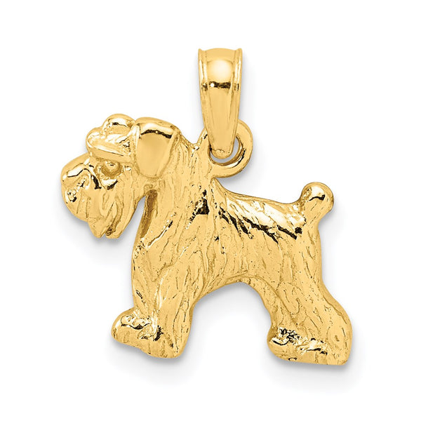 10k Schnauzer Dog Pendant-WBC-10C3509