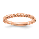 14k Rose Gold Polished Twisted Band-D907-WBC