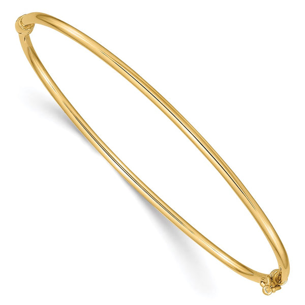 14K Hinged Bangle Bracelet-WBC-DB495