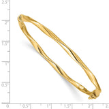 14k Twisted Tube Hinged Bangle-WBC-DB497