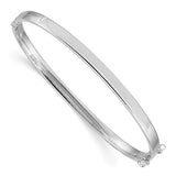 14k White Gold 4mm Hinged Bangle-WBC-DB499