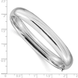 14k White Gold High Polished 10.00mm Hinged Bangle-WBC-DB501