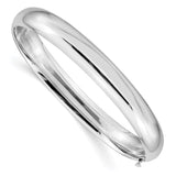 14k White Gold High Polished 8.00mm Hinged Bangle-WBC-DB502