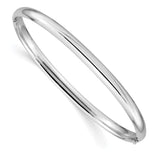 14k White Gold High Polished 4.0mm Hinged Bangle-WBC-DB504