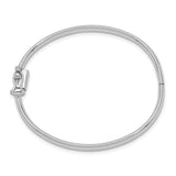 14k White Gold Polished Hinged Safety Clasp Baby Bangle-WBC-DB572