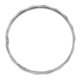 14k White Gold Polished Twisted Flexible Bangle-WBC-DB596