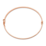 14k Rose Gold Polished Hinged Bangle Bracelet-WBC-DB617