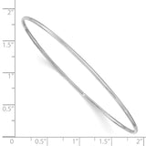 14k White Gold 1.5mm Polished Slip-on Bangle Bracelet-WBC-DB631