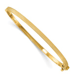 14K Textured Hinged Bangle-WBC-DB649