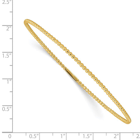 14K Beaded Slip-on Bangle-WBC-DB650