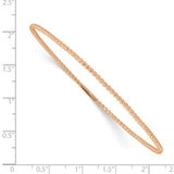 14K Rose Gold Beaded Slip-on Bangle-WBC-DB650R