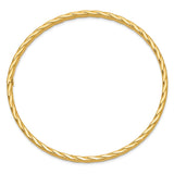 14K 4mm Textured Twist Slip-on Bangle-WBC-DB651