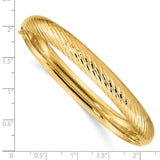 14k 5/16 Textured Hinged Bangle-WBC-DB654