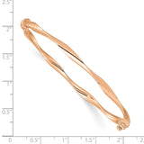 14K Rose Gold Hinged Bangle Bracelet-WBC-DB668R
