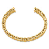 14K Polished Cuff Bangle-WBC-DB672