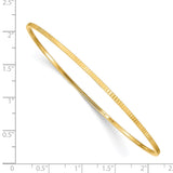 14K Textured Polished Slip-On Bangle-WBC-DB682