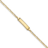 14k Children's Figaro Link ID Bracelet-WBC-DCID87-6