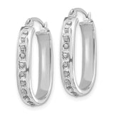 14k White Gold Diamond Fascination Squared Hinged Hoop Earrings-WBC-DF131