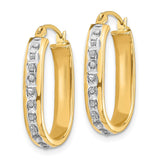 14k Diamond Fascination Squared Hinged Hoop Earrings-WBC-DF136