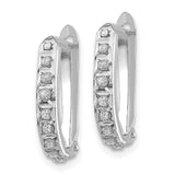 14k White Gold Diamond Fascination Leverback Hoop Earrings-WBC-DF141