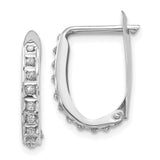 14k White Gold Diamond Fascination Leverback Hoop Earrings-WBC-DF141