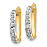 14k Diamond Fascination Leverback Hinged Hoop Earrings-WBC-DF147