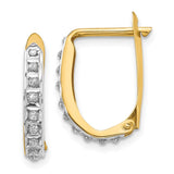 14k Diamond Fascination Leverback Hinged Hoop Earrings-WBC-DF147