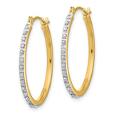 14k Diamond Fascination Round Hinged Hoop Earrings-WBC-DF149