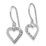 14k White Gold Diamond Fascination Heart Earrings-WBC-DF261