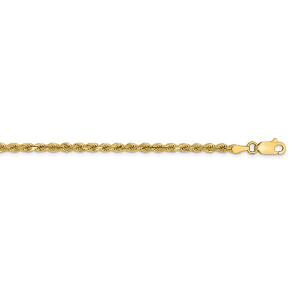 14k 3mm Semi-solid D/C Rope Chain-WBC-DH021-8